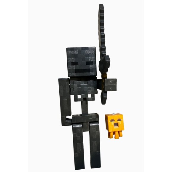Minecraft Wither Skeleton Ghast Pumpkin Action Figure Custom Lot - Picture 1 of 9